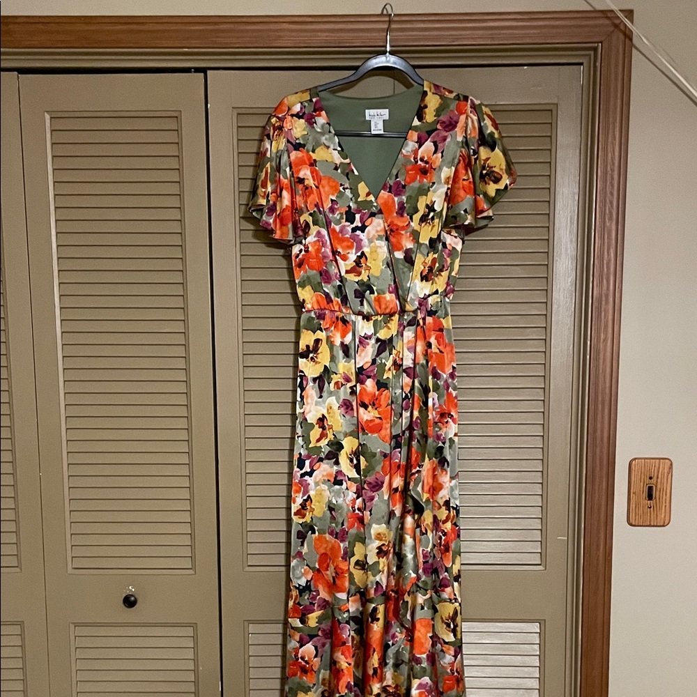 Nicole Miller New York  Multicolor Floral Maxi Dress